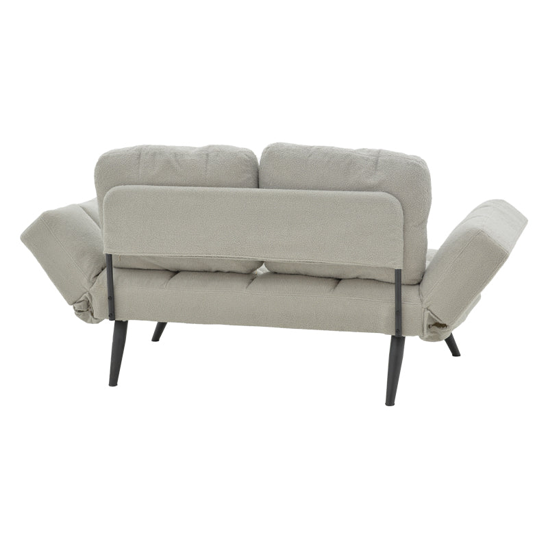 Canapea extensibilă Jackie, Bouclé, Gri, 190x78x75 cm