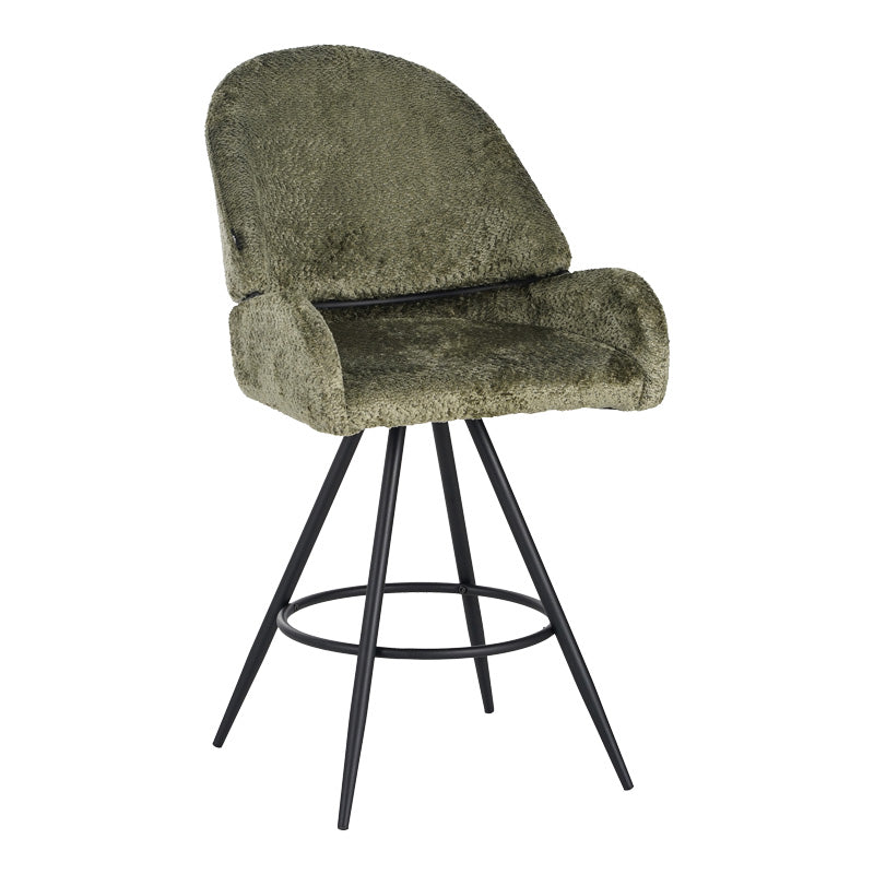 Scaun de bar Morea, Verde, 55x66x107 cm