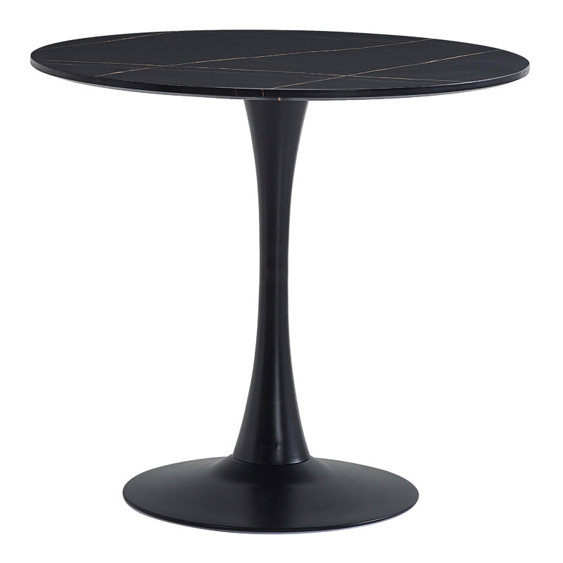 Masă dining Balou, Aspect marmură, Diverse culori, D90x73 cm - Negru | SKU: 029-000452 | Masă dining Balou, Aspect marmură, D90x73 cm, varianta Negru, produs pentru amenajarea locuinței, disponibil online în România la CasaMob