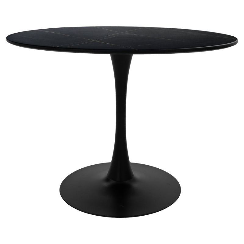 Masă dining Balou, Aspect marmură, Diverse culori, D120x73 cm - Negru | SKU: 029-000454 | Masă dining Balou, Aspect marmură, D120x73 cm, varianta Negru, produs pentru amenajarea locuinței, disponibil online în România la CasaMob