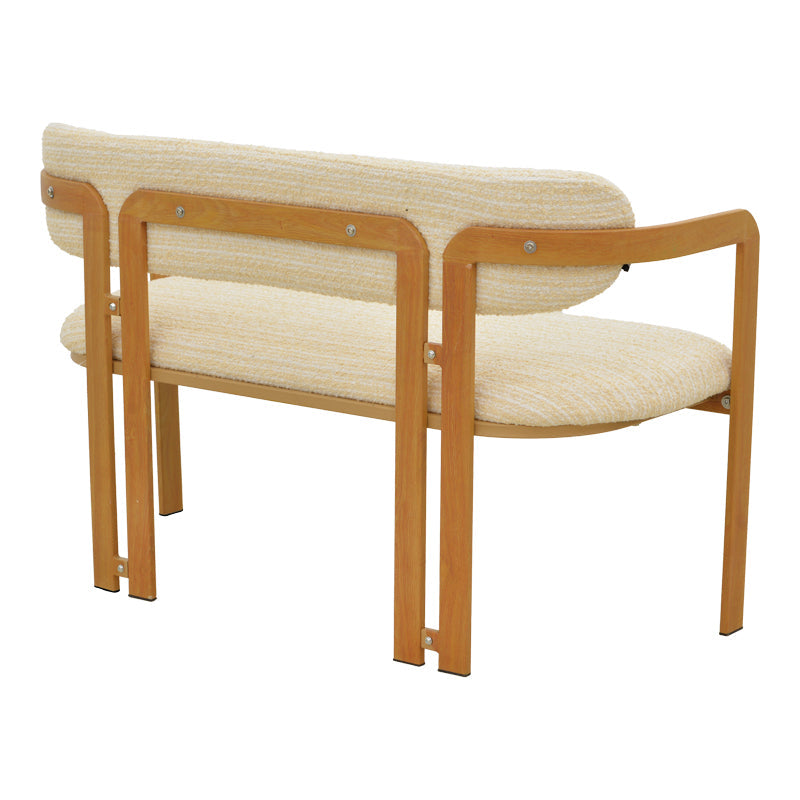 Canapea 2 locuri Berdona, Stofă, Bej-Natural, 120x47x78 cm