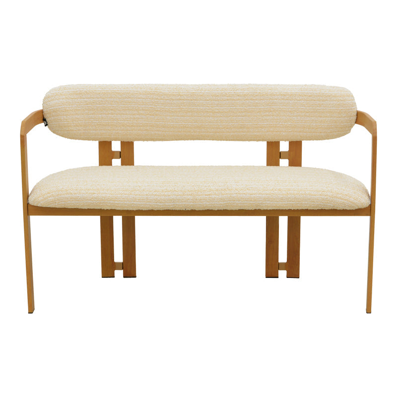 Canapea 2 locuri Berdona, Stofă, Bej-Natural, 120x47x78 cm