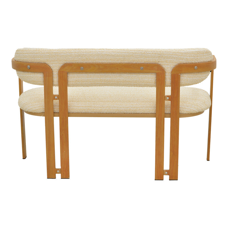 Canapea 2 locuri Berdona, Stofă, Bej-Natural, 120x47x78 cm