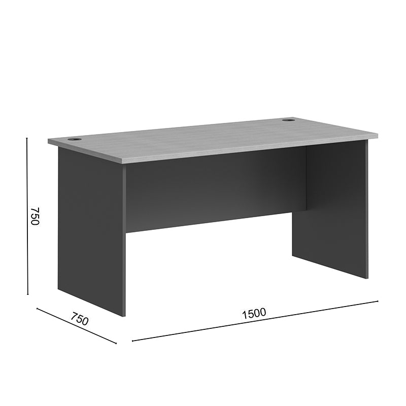 Birou Fesialo, Diverse culori, 150x75x75 cm - Natural-Antracit | SKU: 030-000029 | Birou Fesialo, 150x75x75 cm, varianta Natural-Antracit, produs pentru amenajarea locuinței, disponibil online în România la CasaMob