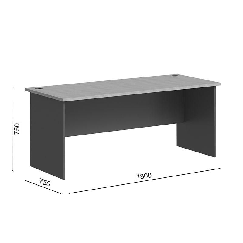 Birou Fesialo, Diverse culori, 180x75x75 cm - Natural-Antracit | SKU: 030-000031 | Birou Fesialo, 180x75x75 cm, varianta Natural-Antracit, produs pentru amenajarea locuinței, disponibil online în România la CasaMob