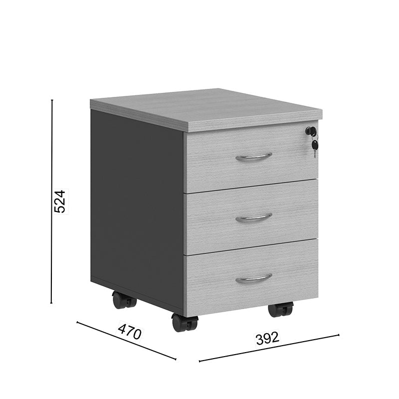 Corp mobil Fesialo, Diverse culori, 39x47x53 cm - Natural-Antracit | SKU: 030-000037 | Corp mobil Fesialo, 39x47x53 cm, varianta Natural-Antracit, produs pentru amenajarea locuinței, disponibil online în România la CasaMob