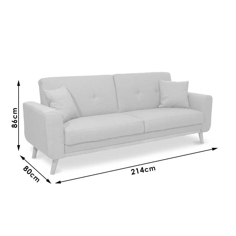 Canapea extensibilă Carmelo, Diverse culori, 214x80x86 cm - Gri închis | SKU: 035-000034 | Canapea extensibilă Carmelo, 214x80x86 cm, varianta Gri închis, produs pentru amenajarea locuinței, disponibil online în România la CasaMob