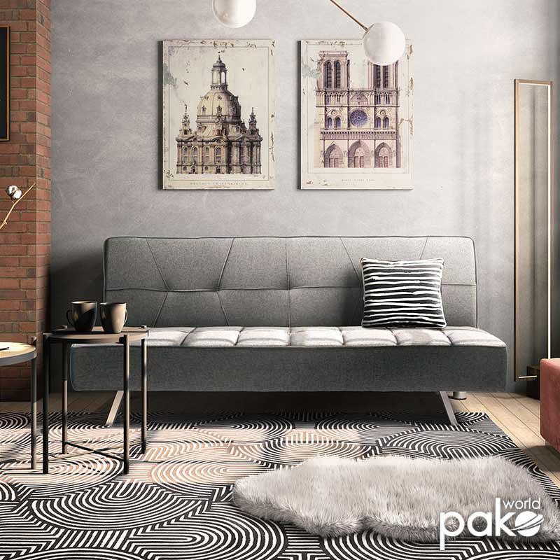 Canapea extensibilă Travis, Diverse culori, 175x83x74 cm - Gri închis | SKU: 035-000061 | Canapea extensibilă Travis, 175x83x74 cm, varianta Gri închis, produs pentru amenajarea locuinței, disponibil online în România la CasaMob
