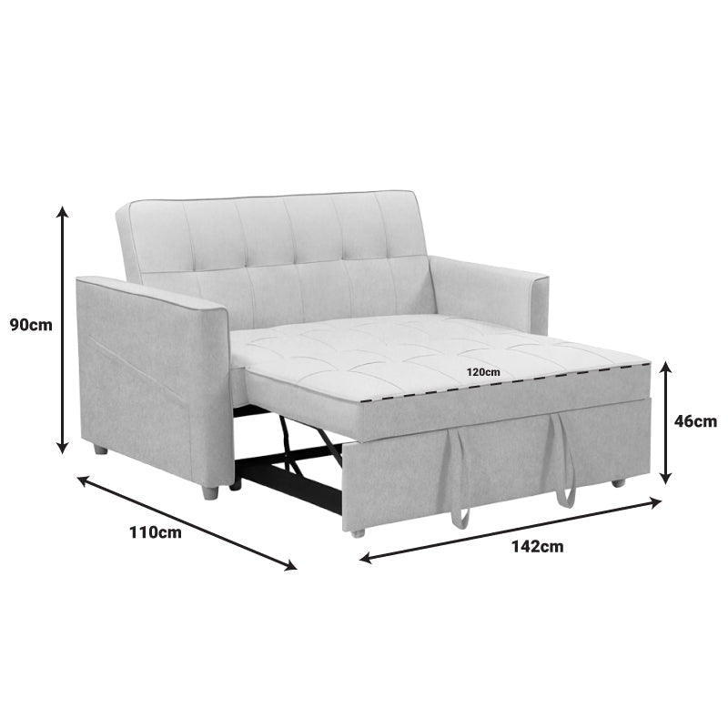 Canapea extensibilă Commit, Diverse culori, 142x93x90 cm - Bej - Gri | SKU: 035-000099 | Canapea extensibilă Commit, 142x93x90 cm, varianta Bej - Gri, produs pentru amenajarea locuinței, disponibil online în România la CasaMob