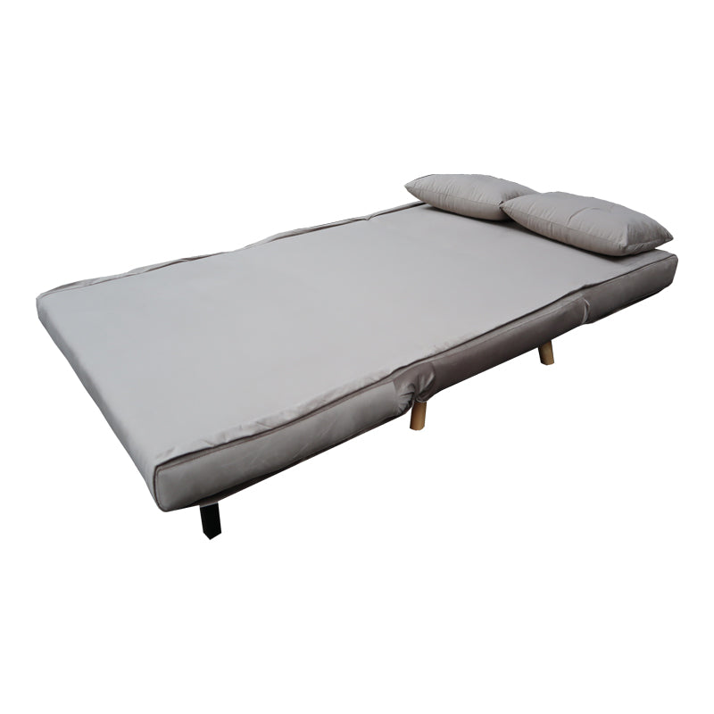 Canapea extensibilă Josuane, Catifea, Gri, 122x80x81 cm