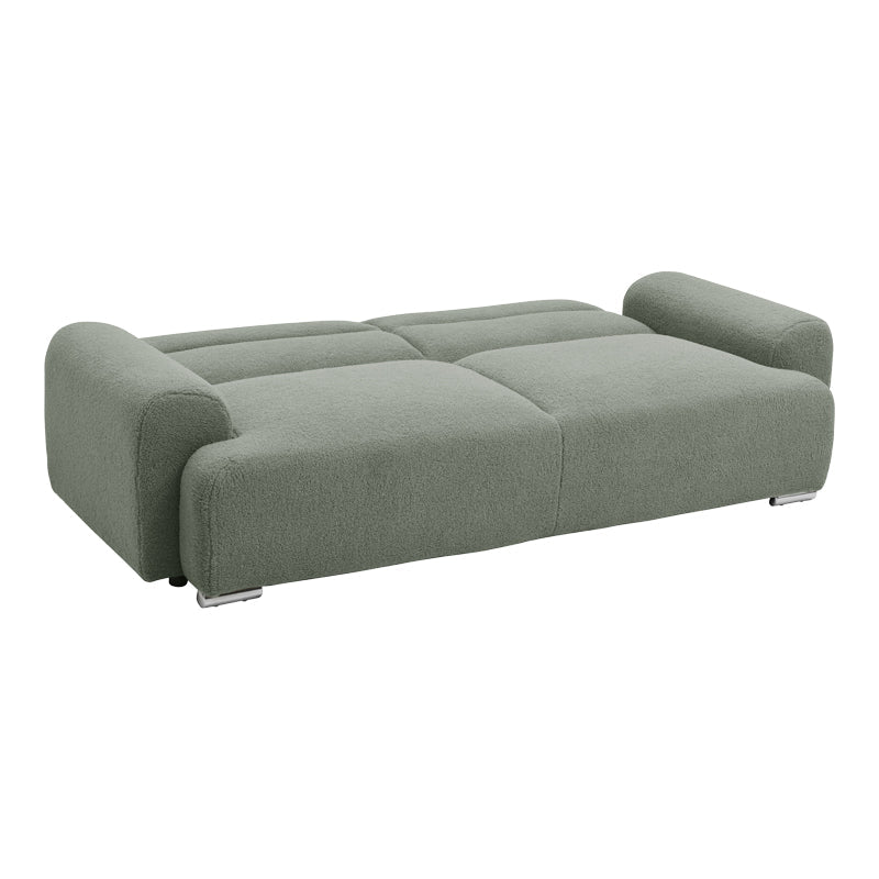 Canapea cu trei locuri Harmonious boucle verde masliniu, 224x92x81 cm