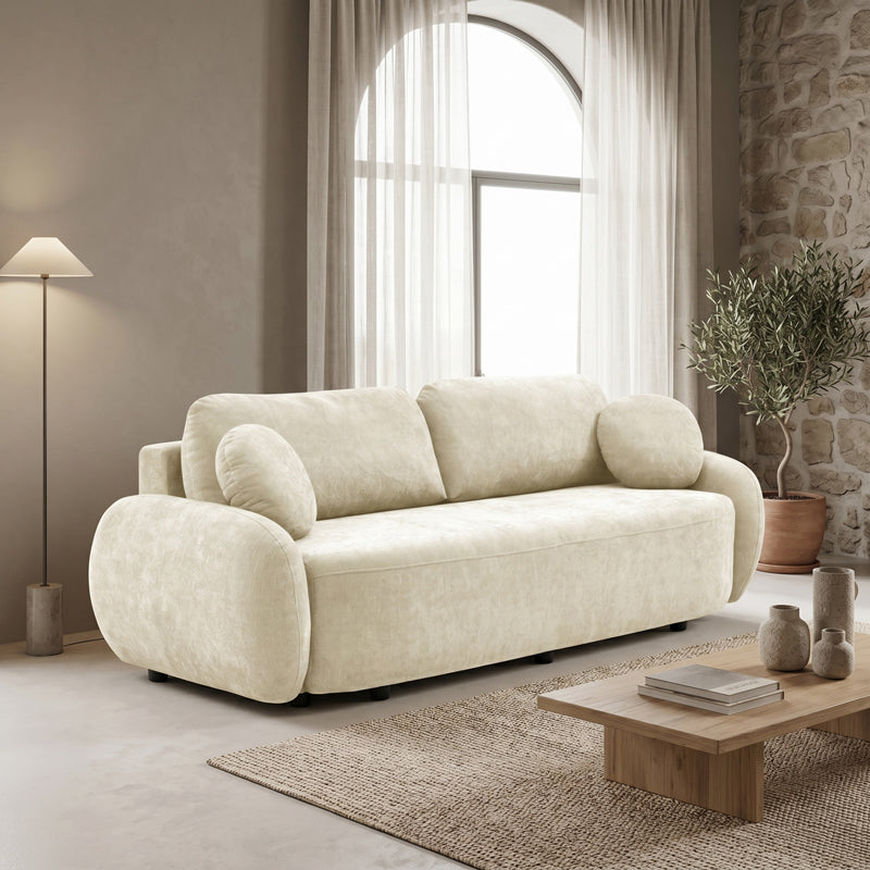 Canapea extensibilă Sereno, stofă, Diverse culori, 233x91x82 cm - Bej | SKU: 074-000074 | Canapea extensibilă Sereno, stofă, 233x91x82 cm, varianta Bej, produs pentru amenajarea locuinței, disponibil online în România la CasaMob