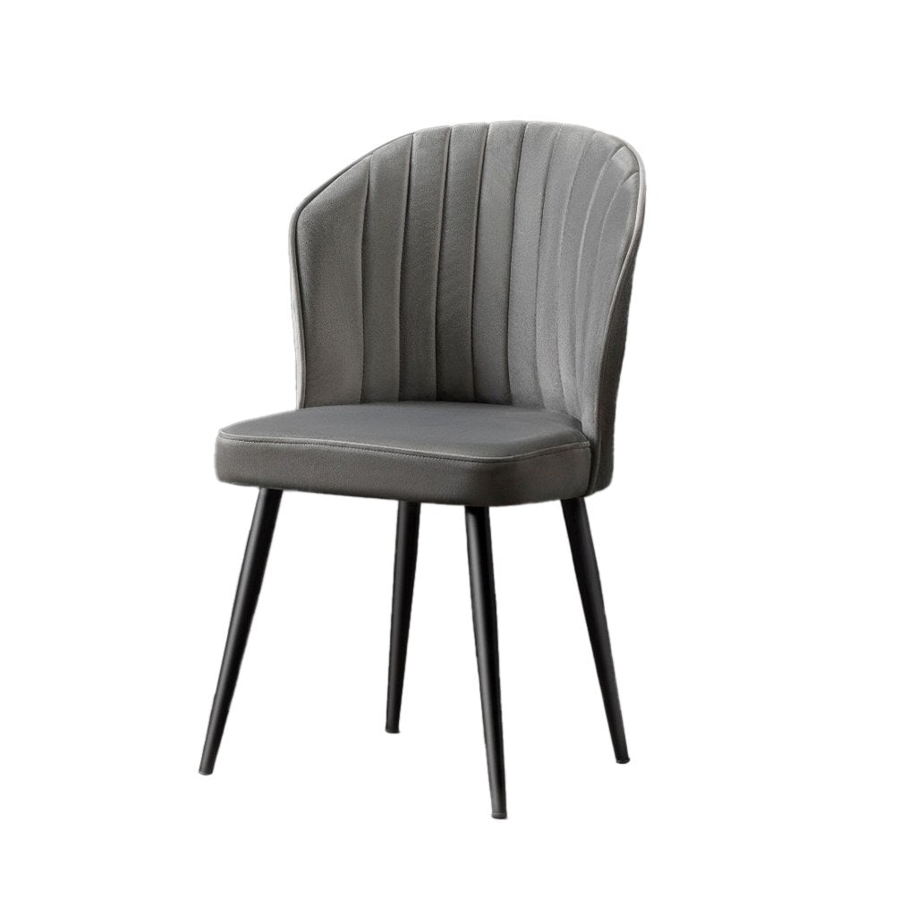Set 2 scaune Rubi, Gri - Negru, 52x42x85 cm