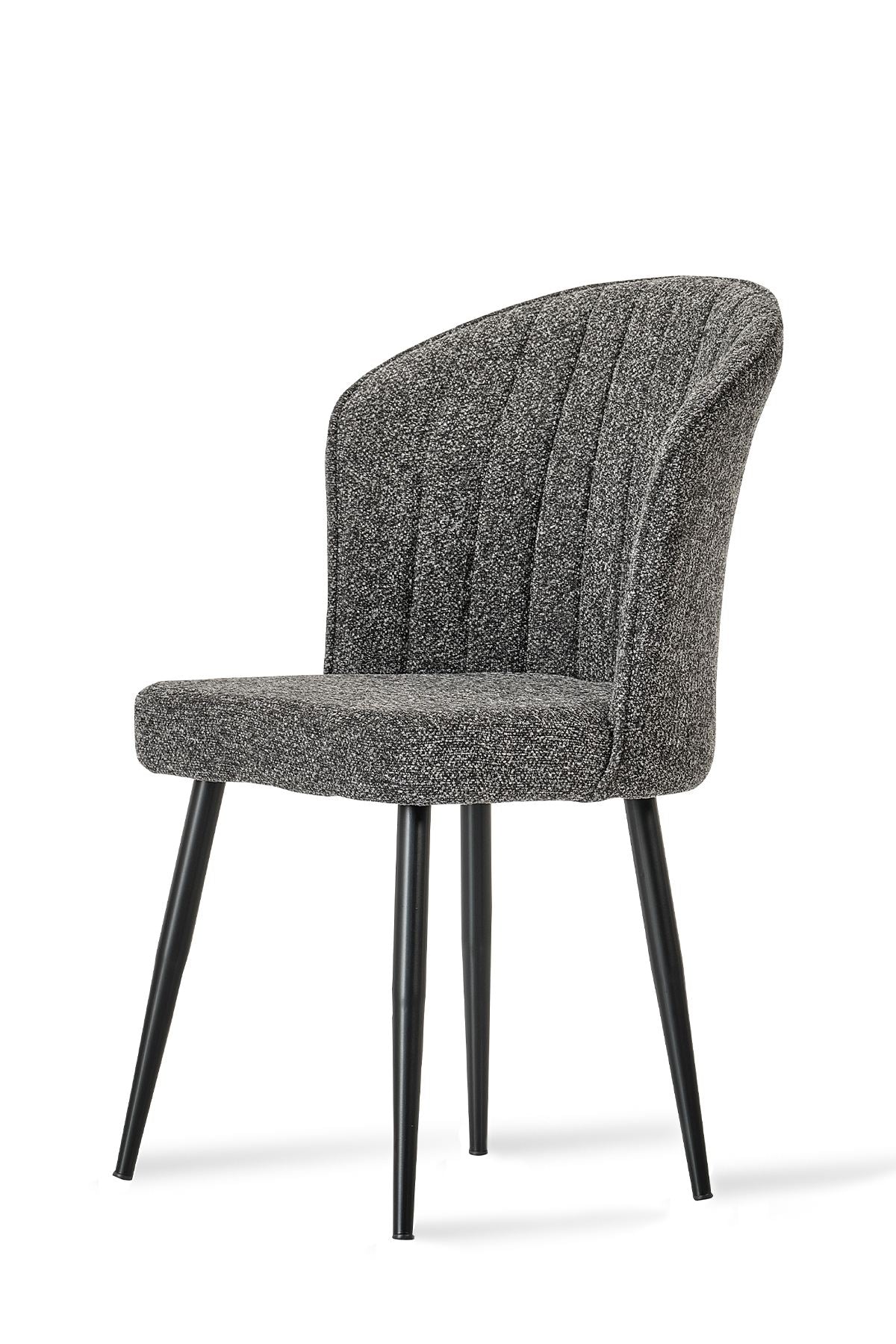 Set 4 scaune Rubi, Antracit - Negru, 52x42x85 cm
