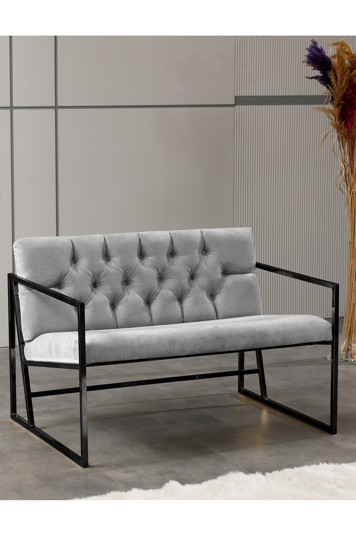 Canapea fixă 2 locuri Oslo, Diverse culori, 109x75x74 cm - Gri | SKU: 118BRN1189 | Canapea fixă 2 locuri Oslo, 109x75x74 cm, varianta Gri, produs pentru amenajarea locuinței, disponibil online în România la CasaMob