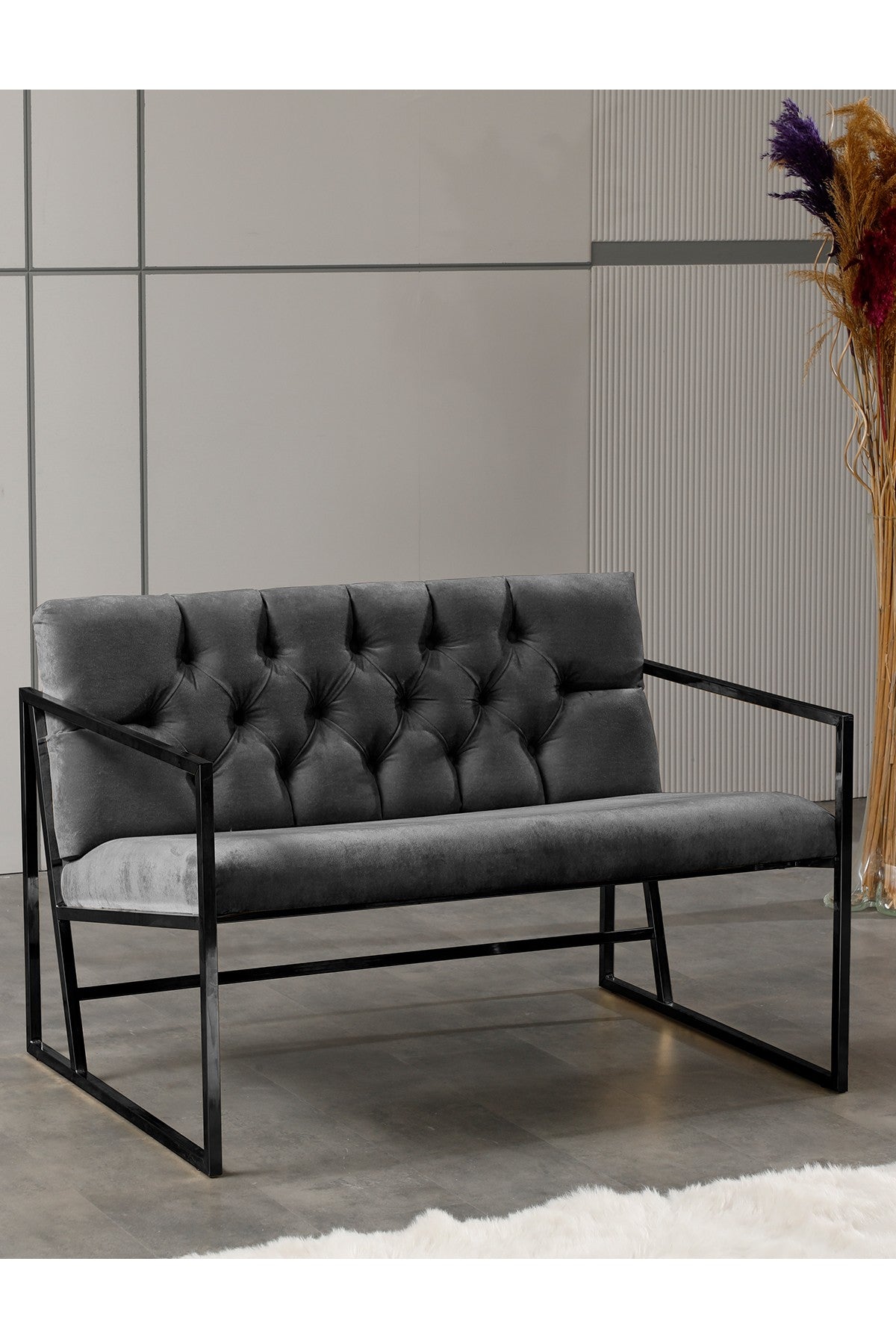 Canapea fixă 2 locuri Oslo, Diverse culori, 109x75x74 cm - Fumuriu | SKU: 118BRN1191 | Canapea fixă 2 locuri Oslo, 109x75x74 cm, varianta Fumuriu, produs pentru amenajarea locuinței, disponibil online în România la CasaMob