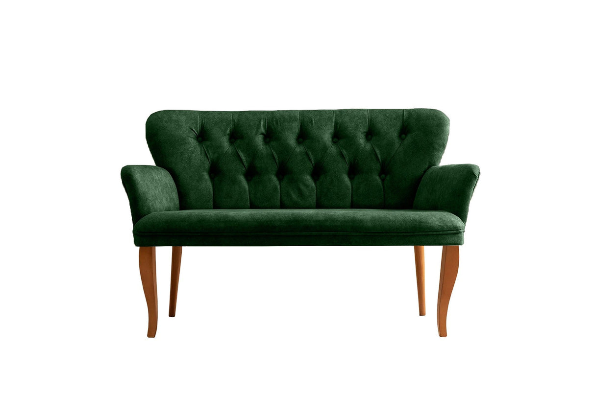 Canapea fixă 2 locuri Paris lemn nuc, Diverse culori, 130x46x82 cm - Kaki | SKU: 118BRN1210 | Canapea fixă 2 locuri Paris lemn nuc, 130x46x82 cm, varianta Kaki, produs pentru amenajarea locuinței, disponibil online în România la CasaMob