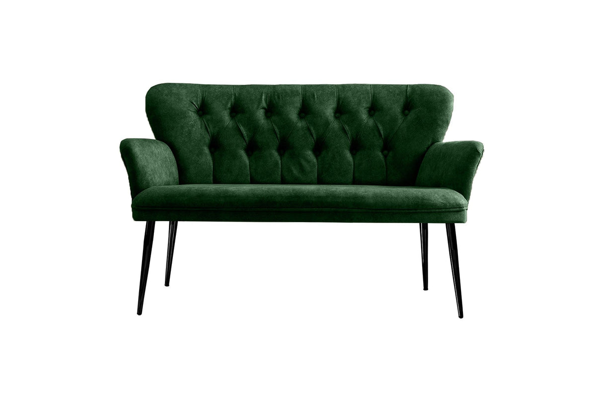 Canapea fixă 2 locuri Paris metal negru, Diverse culori, 130x46x82 cm - Kaki | SKU: 118BRN1246 | Canapea fixă 2 locuri Paris metal negru, 130x46x82 cm, varianta Kaki, produs pentru amenajarea locuinței, disponibil online în România la CasaMob