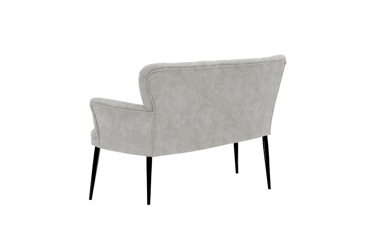 Canapea fixă 2 locuri Paris metal negru, Diverse culori, 130x46x82 cm - Crem | SKU: 118BRN1251 | Canapea fixă 2 locuri Paris metal negru, 130x46x82 cm, varianta Crem, produs pentru amenajarea locuinței, disponibil online în România la CasaMob