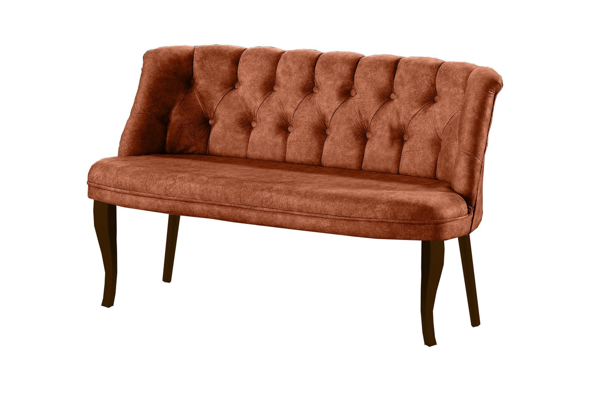 Canapea fixă 2 locuri Roma lemn nuc, Diverse culori, 118x48x80 cm - Roșu cărămiziu | SKU: 118BRN1358 | Canapea fixă 2 locuri Roma lemn nuc, 118x48x80 cm, varianta Roșu cărămiziu, produs pentru amenajarea locuinței, disponibil online în România la CasaMob