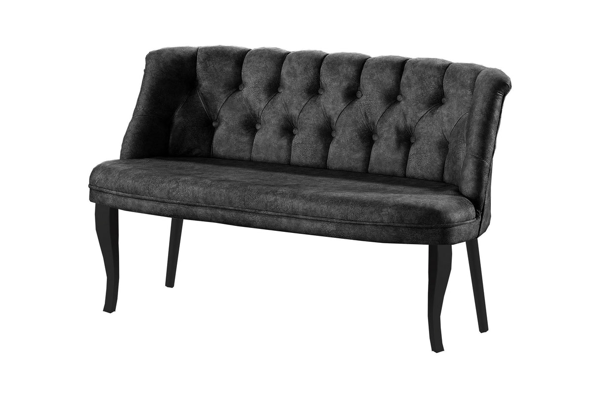Canapea fixă 2 locuri Roma lemn negru, Diverse culori, 118x48x80 cm - Fumuriu | SKU: 118BRN1364 | Canapea fixă 2 locuri Roma lemn negru, 118x48x80 cm, varianta Fumuriu, produs pentru amenajarea locuinței, disponibil online în România la CasaMob