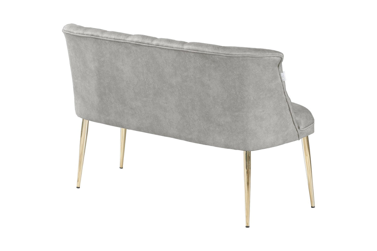 Canapea fixă 2 locuri Roma metal auriu, Diverse culori, 118x48x80 cm - Crem | SKU: 118BRN1383 | Canapea fixă 2 locuri Roma metal auriu, 118x48x80 cm, varianta Crem, produs pentru amenajarea locuinței, disponibil online în România la CasaMob