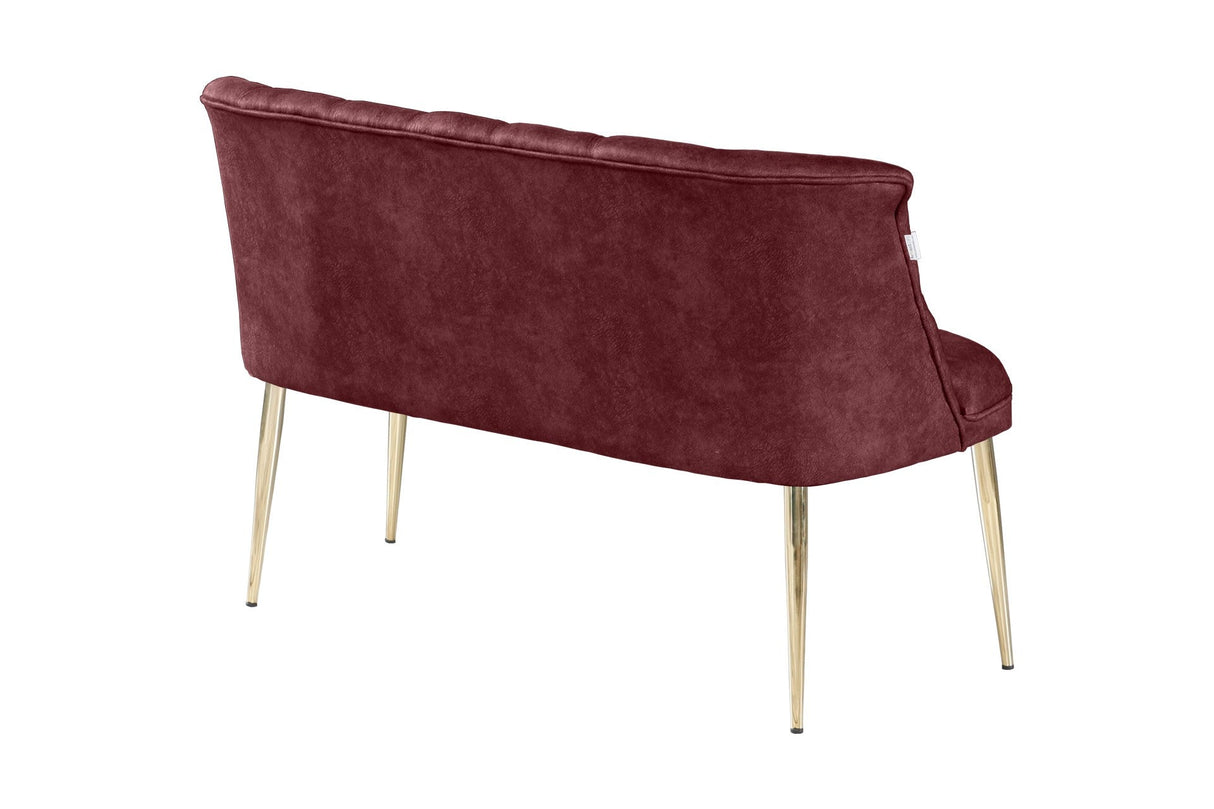 Canapea fixă 2 locuri Roma metal auriu, Diverse culori, 118x48x80 cm - Roz pudrat | SKU: 118BRN1385 | Canapea fixă 2 locuri Roma metal auriu, 118x48x80 cm, varianta Roz pudrat, produs pentru amenajarea locuinței, disponibil online în România la CasaMob