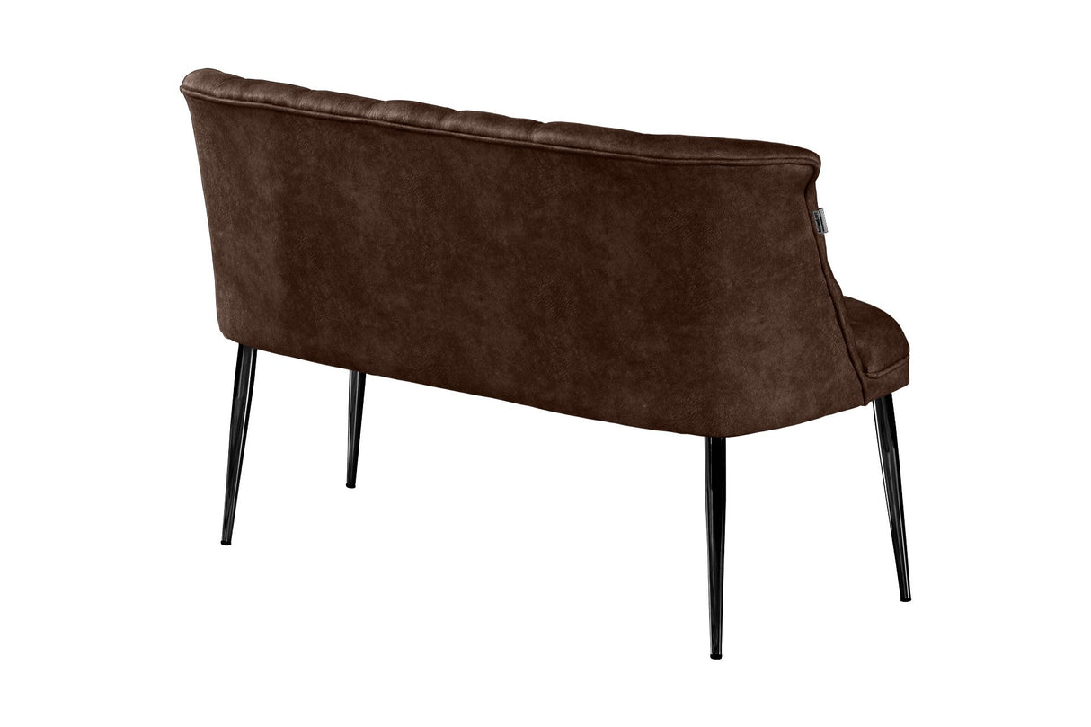 Canapea fixă 2 locuri Roma metal negru, Diverse culori, 118x48x80 cm - Maro | SKU: 118BRN1396 | Canapea fixă 2 locuri Roma metal negru, 118x48x80 cm, varianta Maro, produs pentru amenajarea locuinței, disponibil online în România la CasaMob
