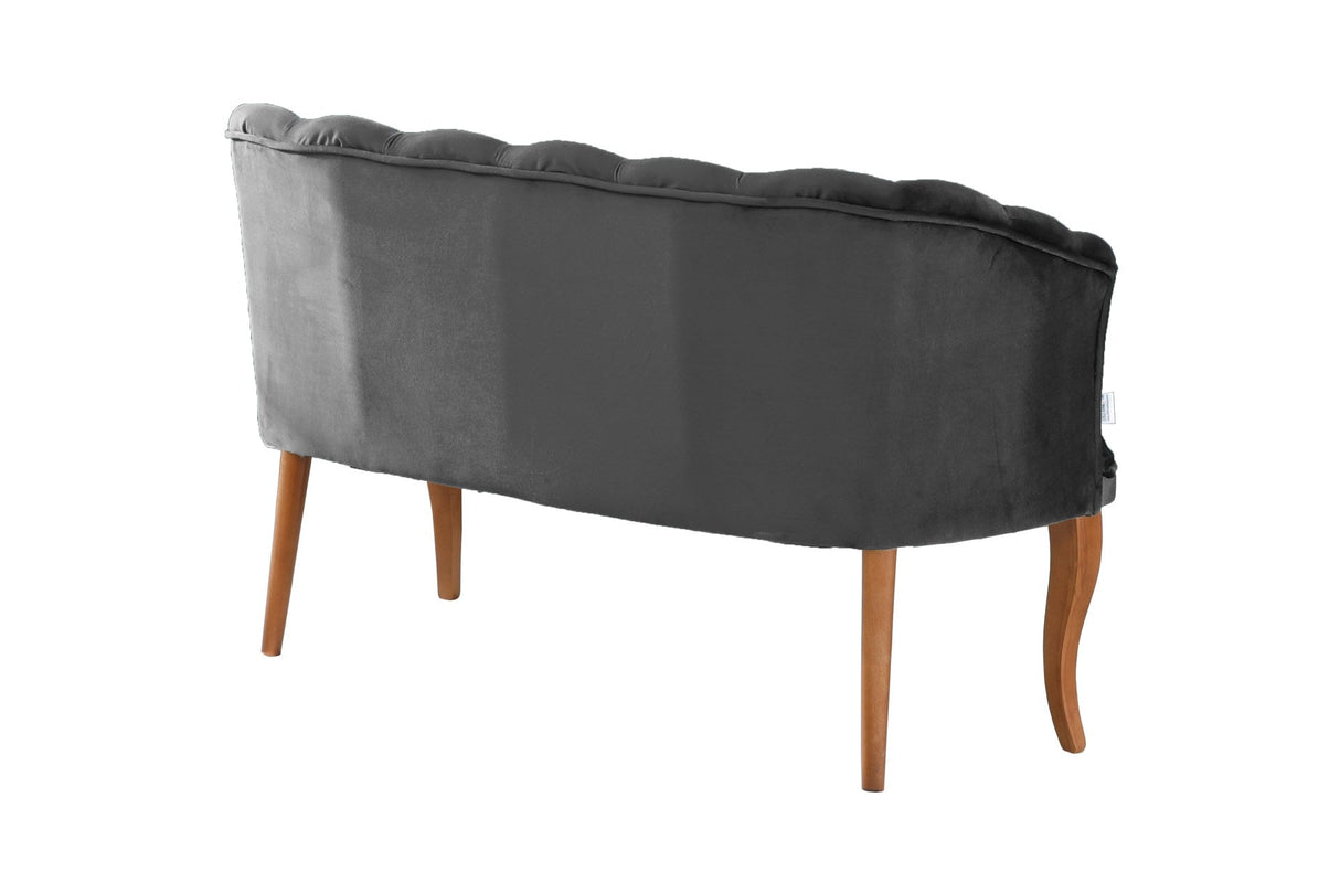 Canapea fixă 2 locuri Daisy lemn nuc, Diverse culori, 103x44x51 cm - Fumuriu | SKU: 118BRN1480 | Canapea fixă 2 locuri Daisy lemn nuc, 103x44x51 cm, varianta Fumuriu, produs pentru amenajarea locuinței, disponibil online în România la CasaMob