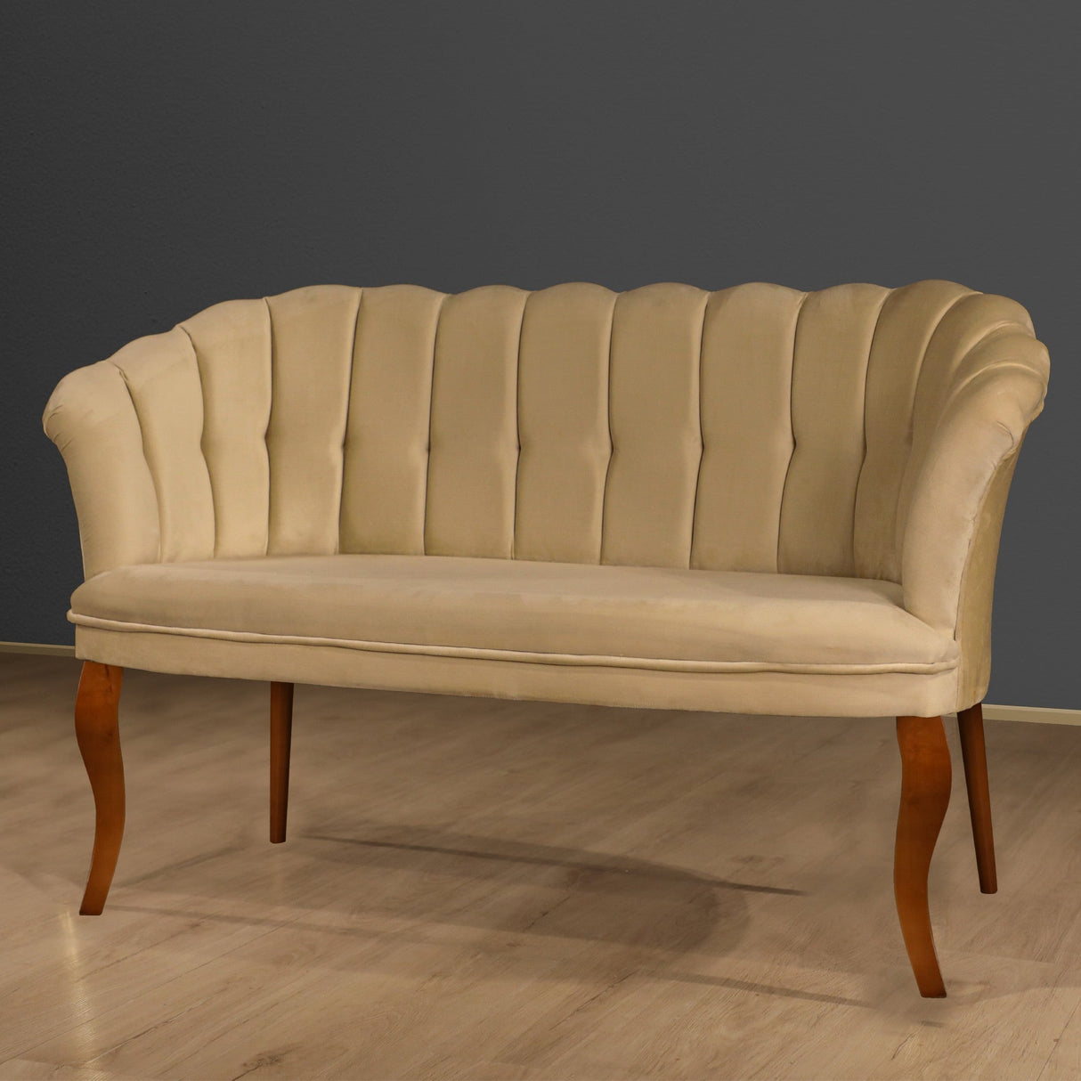 Canapea fixă 2 locuri Daisy lemn nuc, Diverse culori, 103x44x51 cm - Maro deschis | SKU: 118BRN1483 | Canapea fixă 2 locuri Daisy lemn nuc, 103x44x51 cm, varianta Maro deschis, produs pentru amenajarea locuinței, disponibil online în România la CasaMob