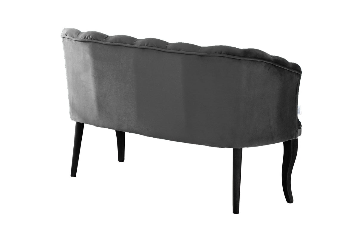 Canapea fixă 2 locuri Daisy lemn negru, Diverse culori, 103x44x51 cm - Fumuriu | SKU: 118BRN1488 | Canapea fixă 2 locuri Daisy lemn negru, 103x44x51 cm, varianta Fumuriu, produs pentru amenajarea locuinței, disponibil online în România la CasaMob