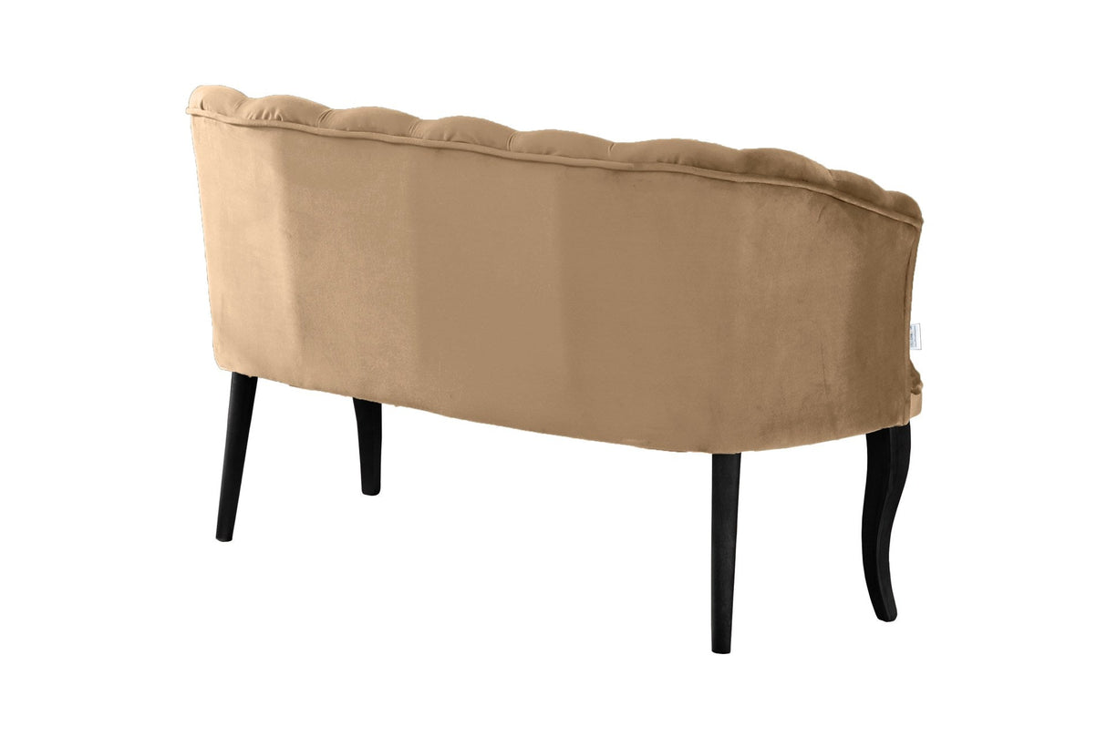 Canapea fixă 2 locuri Daisy lemn negru, Diverse culori, 103x44x51 cm - Maro deschis | SKU: 118BRN1491 | Canapea fixă 2 locuri Daisy lemn negru, 103x44x51 cm, varianta Maro deschis, produs pentru amenajarea locuinței, disponibil online în România la CasaMob