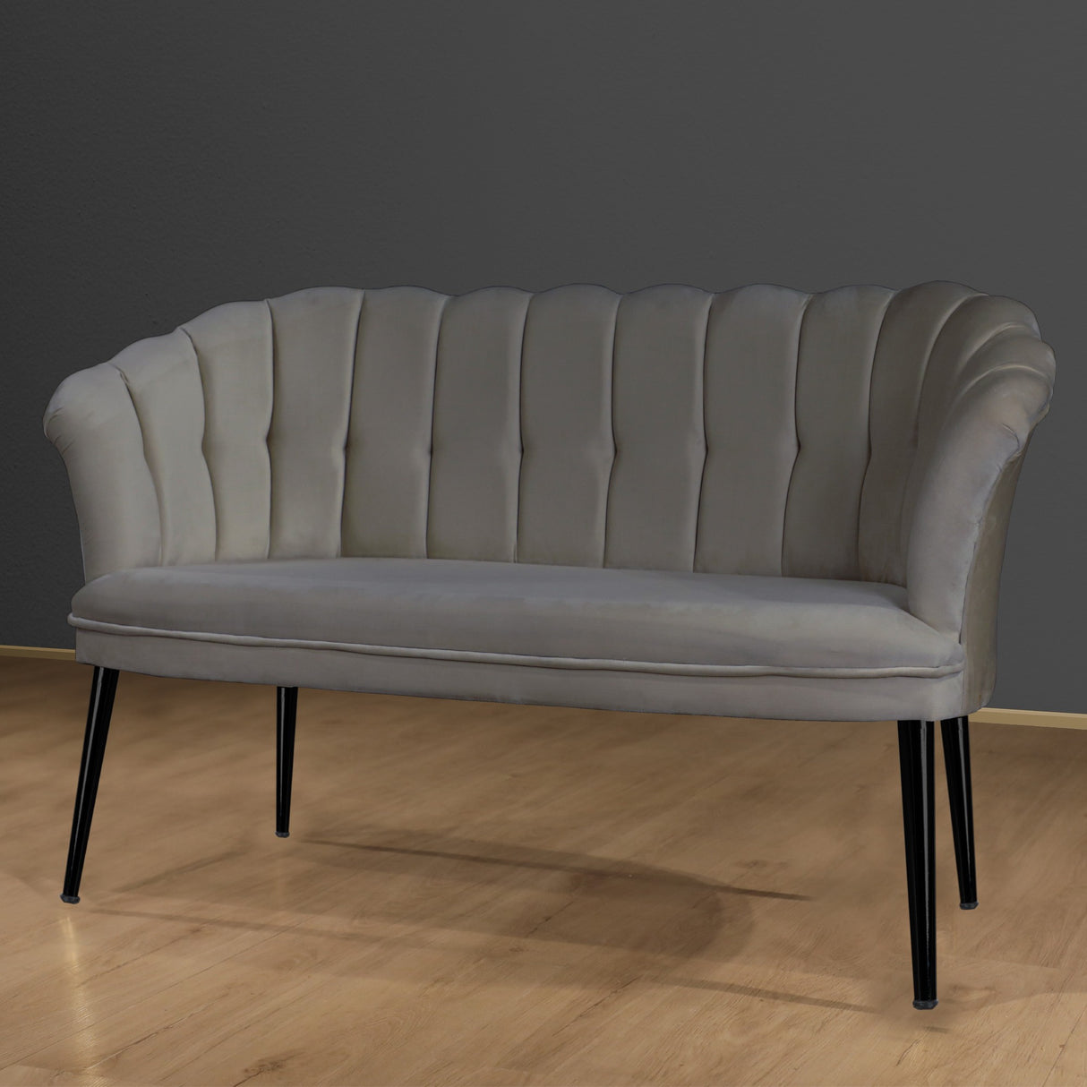 Canapea fixă 2 locuri Daisy metal negru, Diverse culori, 103x44x51 cm - Gri | SKU: 118BRN1504 | Canapea fixă 2 locuri Daisy metal negru, 103x44x51 cm, varianta Gri, produs pentru amenajarea locuinței, disponibil online în România la CasaMob