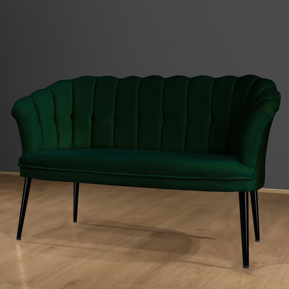 Canapea fixă 2 locuri Daisy metal negru, Diverse culori, 103x44x51 cm - Verde | SKU: 118BRN1507 | Canapea fixă 2 locuri Daisy metal negru, 103x44x51 cm, varianta Verde, produs pentru amenajarea locuinței, disponibil online în România la CasaMob