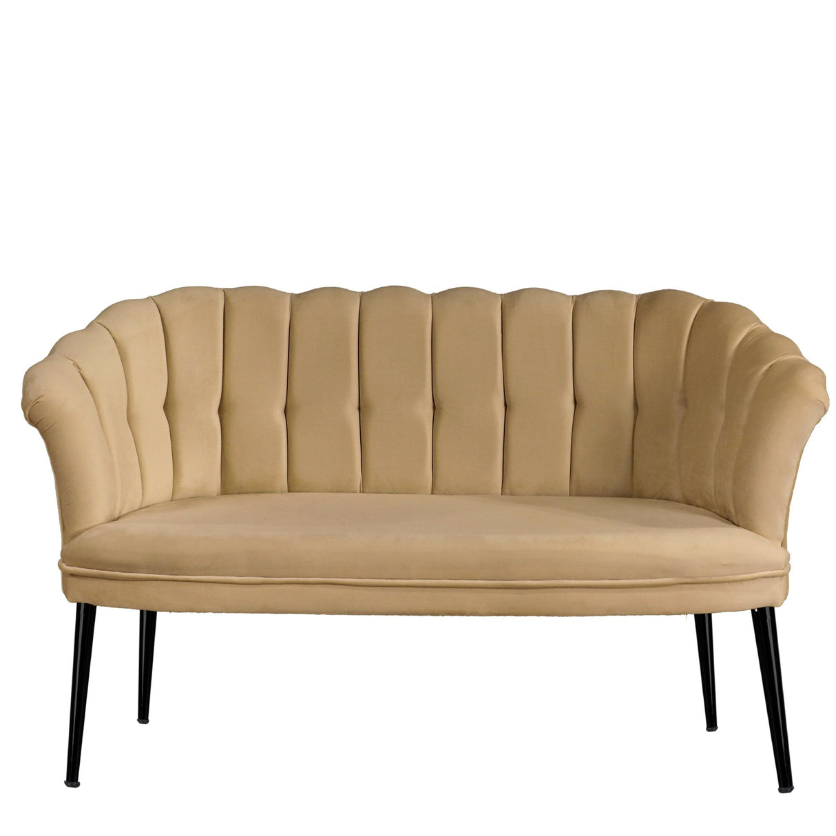 Canapea fixă 2 locuri Daisy metal negru, Diverse culori, 103x44x51 cm - Maro deschis | SKU: 118BRN1508 | Canapea fixă 2 locuri Daisy metal negru, 103x44x51 cm, varianta Maro deschis, produs pentru amenajarea locuinței, disponibil online în România la CasaMob