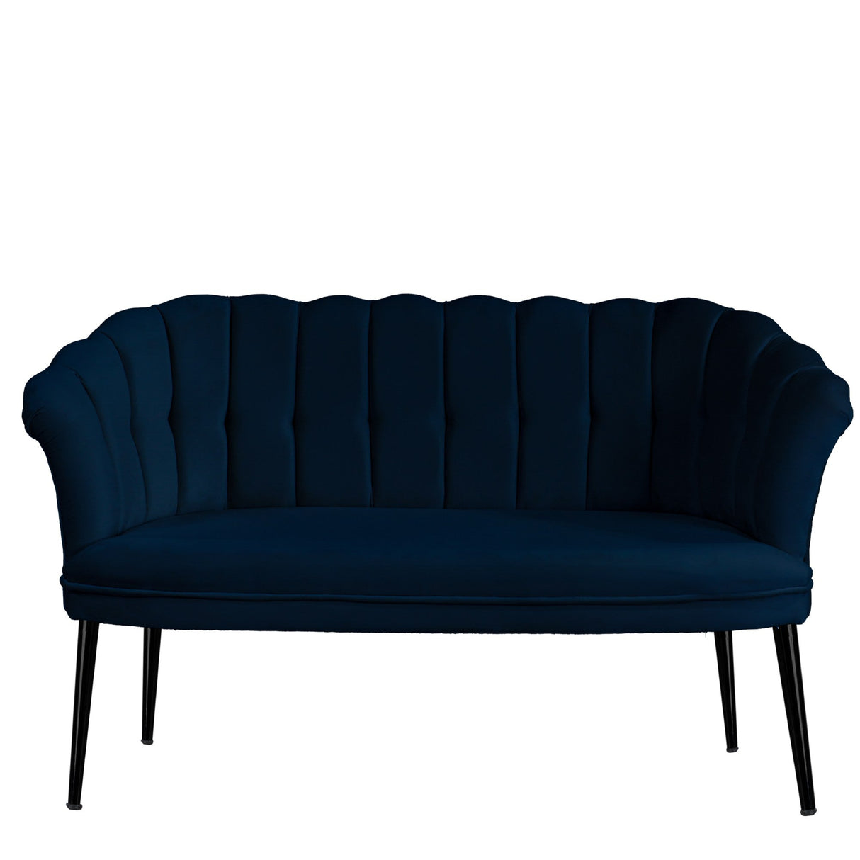 Canapea fixă 2 locuri Daisy metal negru, Diverse culori, 103x44x51 cm - Albastru închis | SKU: 118BRN1510 | Canapea fixă 2 locuri Daisy metal negru, 103x44x51 cm, varianta Albastru închis, produs pentru amenajarea locuinței, disponibil online în România la CasaMob