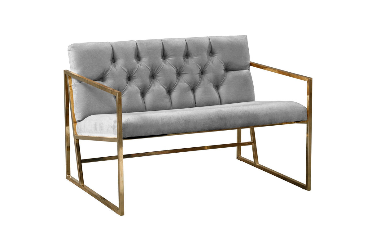 Canapea fixă 2 locuri Oslo auriu, Diverse culori, 109x75x74 cm - Gri | SKU: 118BRN1554 | Canapea fixă 2 locuri Oslo auriu, 109x75x74 cm, varianta Gri, produs pentru amenajarea locuinței, disponibil online în România la CasaMob