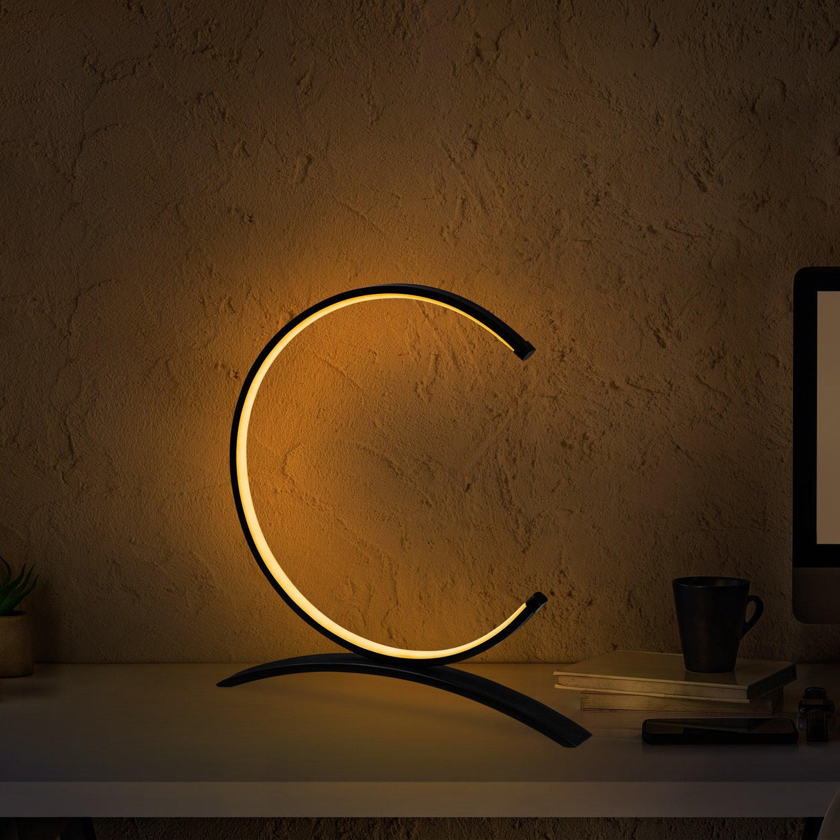 Veioză Moon Circle 13330, Negru