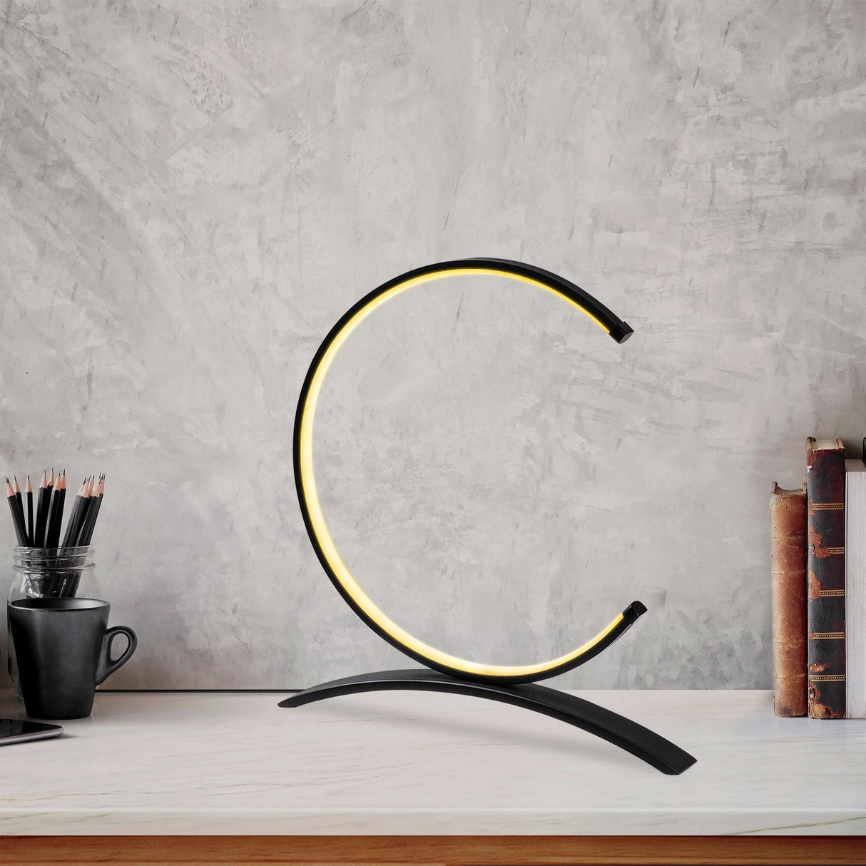 Veioză Moon Circle 13330, Negru