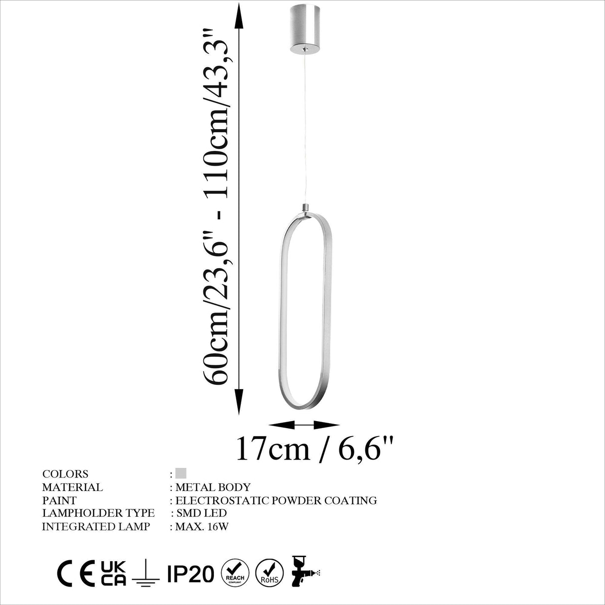 Lustra Can Chandelier 13563, Crom
