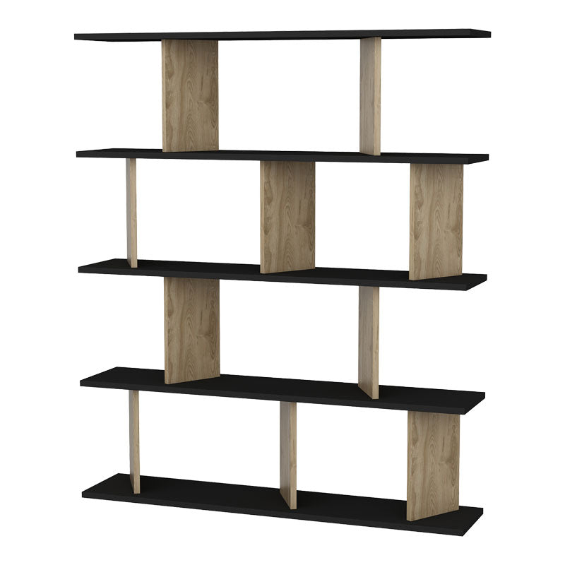 Raft Ratu Sonoma-negru 120x24x141cm - Raft Ratu Sonoma-negru 120x24x141cm