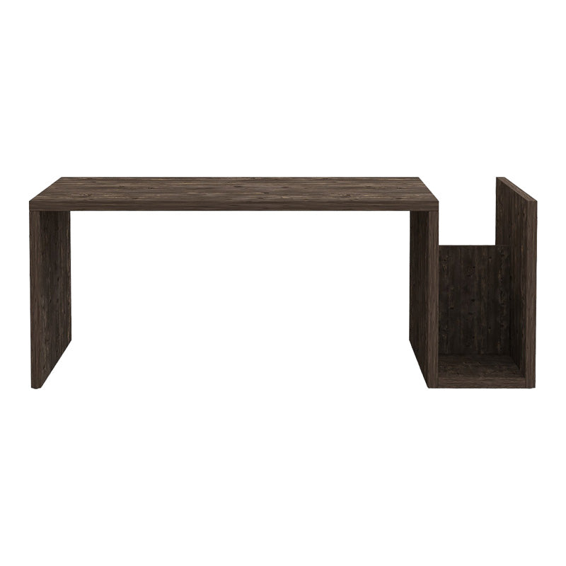 Măsuță de cafea Poko, stil modern, finisaj nuc închis, lemn, 87x50x32 cm