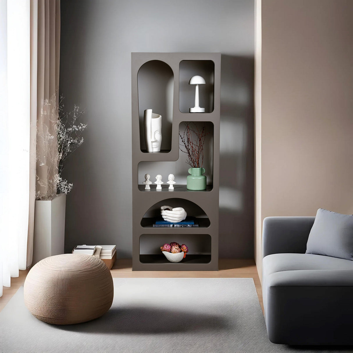 Bibliotecă Venüs, Diverse culori, 60x32x150 cm - Antracit | SKU: 125GLN1223 | Bibliotecă Venüs, 60x32x150 cm, varianta Antracit, produs pentru amenajarea locuinței, disponibil online în România la CasaMob