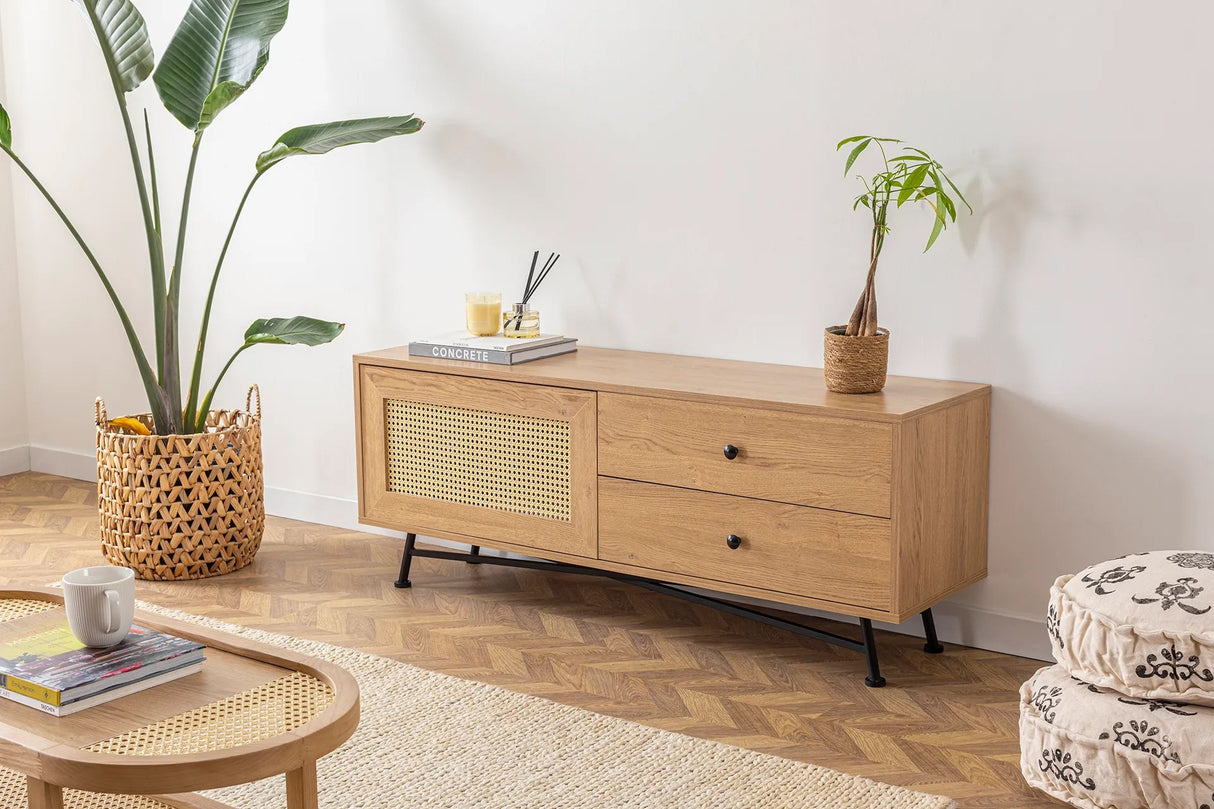 Comodă TV Nala 140, Natur, 140x40x55 cm