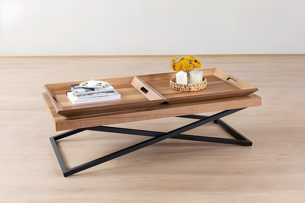 Măsuță de cafea Towly, Nuc, 120x60x42 cm