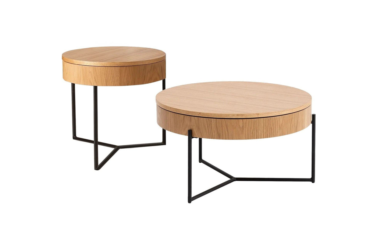 Set 2 măsuțe de cafea Islo, Diverse culori, Diverse dimensiuni - Natur - 70x40x70 cm | SKU: 141HWR1141 | Set 2 măsuțe de cafea Islo, varianta Natur - 70x40x70 cm, produs pentru amenajarea locuinței, disponibil online în România la CasaMob