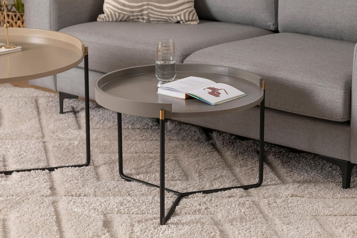 Set 2 măsuțe de cafea Mandy, Diverse culori, 60x80x51 cm - Bej | SKU: 141HWR1144 | Set 2 măsuțe de cafea Mandy, 60x80x51 cm, varianta Bej, produs pentru amenajarea locuinței, disponibil online în România la CasaMob