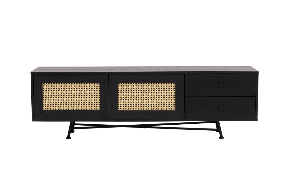 Comodă TV Nala 180, Negru, 180x40x55 cm