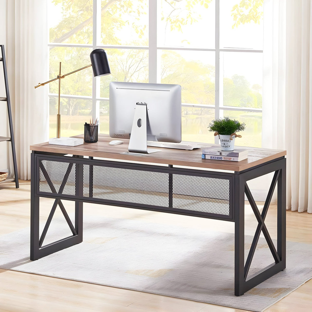 Birou Exclusive, Maro - Negru, 120x60x75 cm