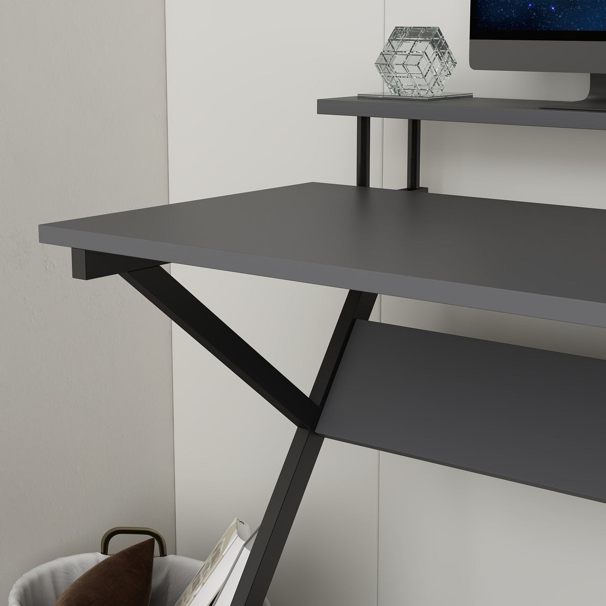 Birou Orion, Diverse culori, 80x60x87 cm - Antracit - Negru | SKU: 145NDC1196 | Birou Orion, 80x60x87 cm, varianta Antracit - Negru, produs pentru amenajarea locuinței, disponibil online în România la CasaMob
